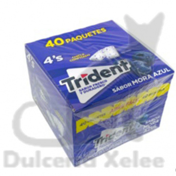 Trident 4p Mora Azul 40 Pz $3.50