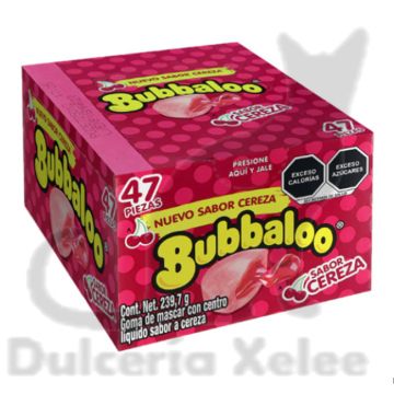 Bubbaloo Cereza 47 Pz $1.50