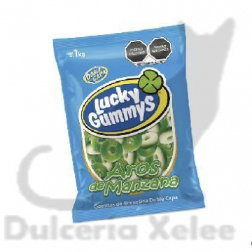 Lucky Gummys Aros Manzana 1 K