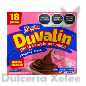 Duvalín Avellana-Fresa 18pz $3.00