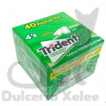 Trident 4p Yerbabuena 40 Pz $3.50