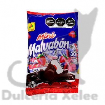 Mini Malvabón Fresa 30 Pz $3.00