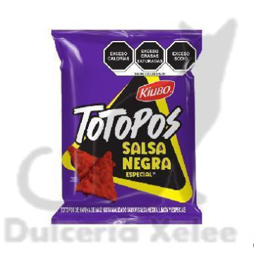 Kiubo Totopos Salsa Negra 40 Gr $10.00